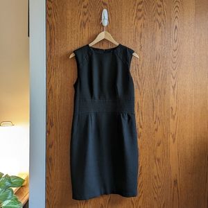 Sleek Zara Basic Black Sheath Dress, large